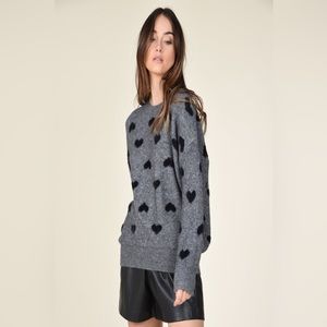 Heart patterned sweater